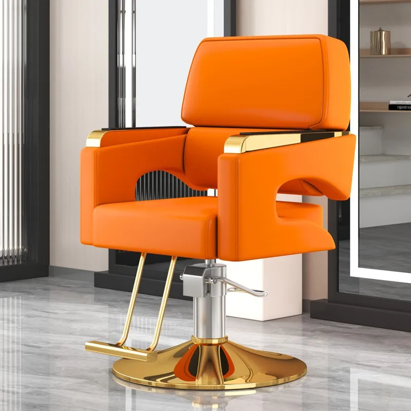 New Salon Station Barber Lift Simple Leather Can Be Placed Upside Down Barber Chair Hair Salon Equipment Manufacturers China