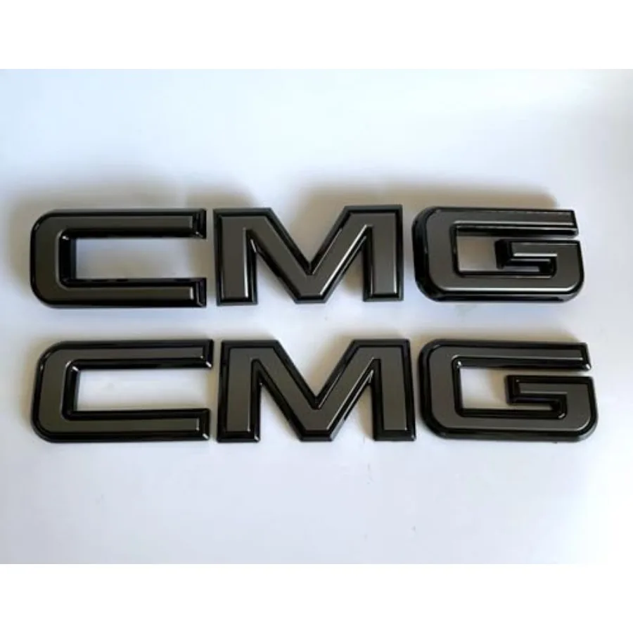 

Set Front Grille +Rear Taigate Emblem Badge Nameplate Compatible with Sierra 1500 2500HD 3500HD Canyon G45/G45P-GYB Grey/Black
