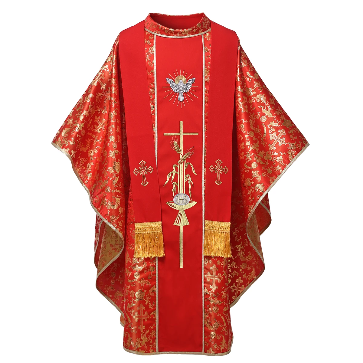 ستائر الكاهن قابلة للتشابلي، أزياء الكاهن المسيحي للبالغين، ملابس الأقراص الدينية الكاثوليكية، ملابس رجال الدين #2