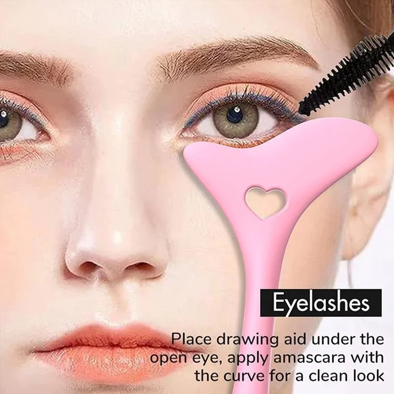 Silicone Mascara Eyeliner Lipstick Beauty Tool Mask Applicator Eyelash Shield Makeup Accessory