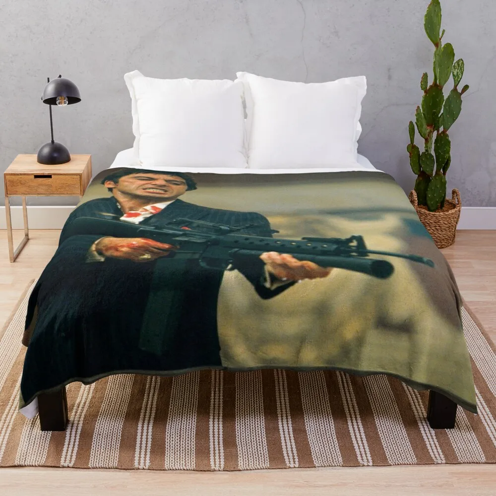 

Scarface Throw Blanket Thermal Blanket Thermal Blankets For Travel Tourist Blanket Extra Large Throw Blanket