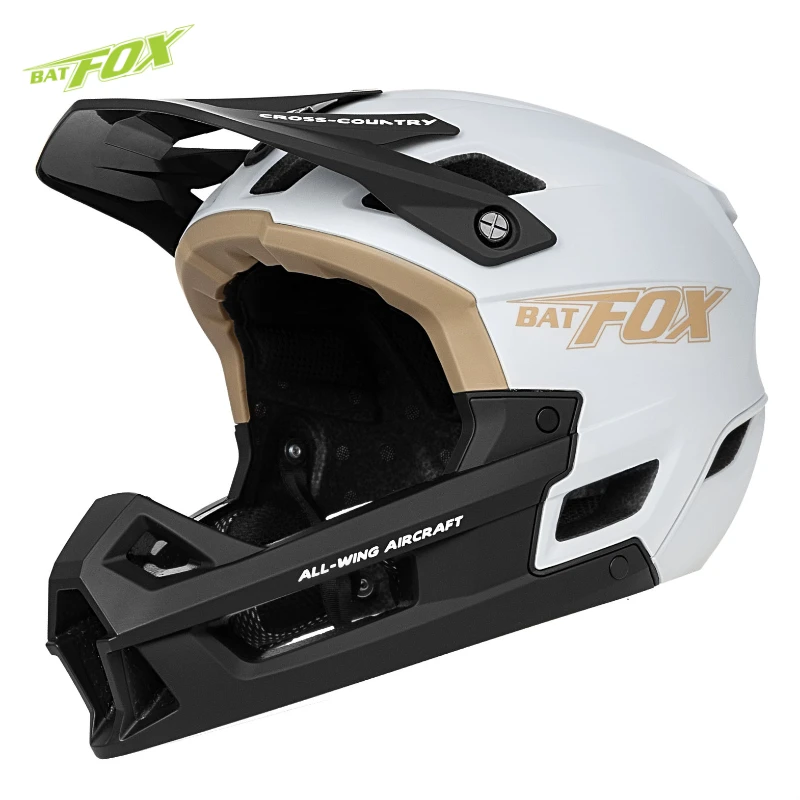 BATFOX Full Face Helmet MTB Downhill Motorcy Helmet Adults Men Women Cycling Helmet DH helmet for Mountain Bike Helmet Full Face