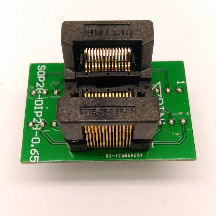 SSOP28 to DIP28 TSSOP28 Burning Socket Chip Testing Socket Ots28-0.65-01 Programming Socket