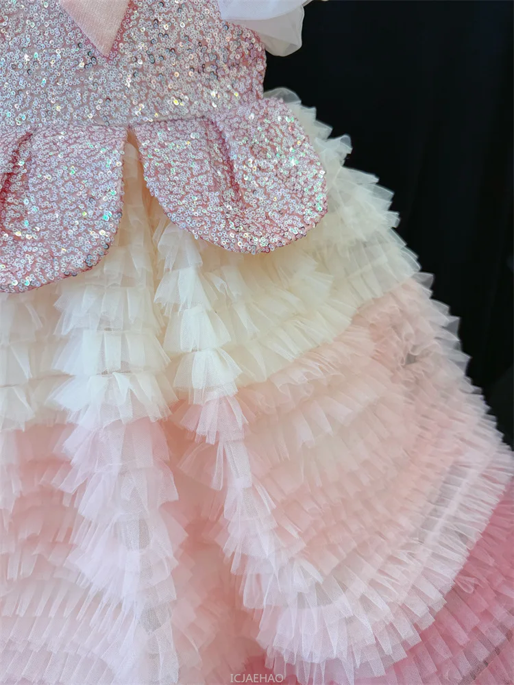

Wed Dress 2025 Children Girls Princess Cake Tutu Outfit New Summer Vestido Costume Skirt Kids Party Gown Toddler Cute Casual