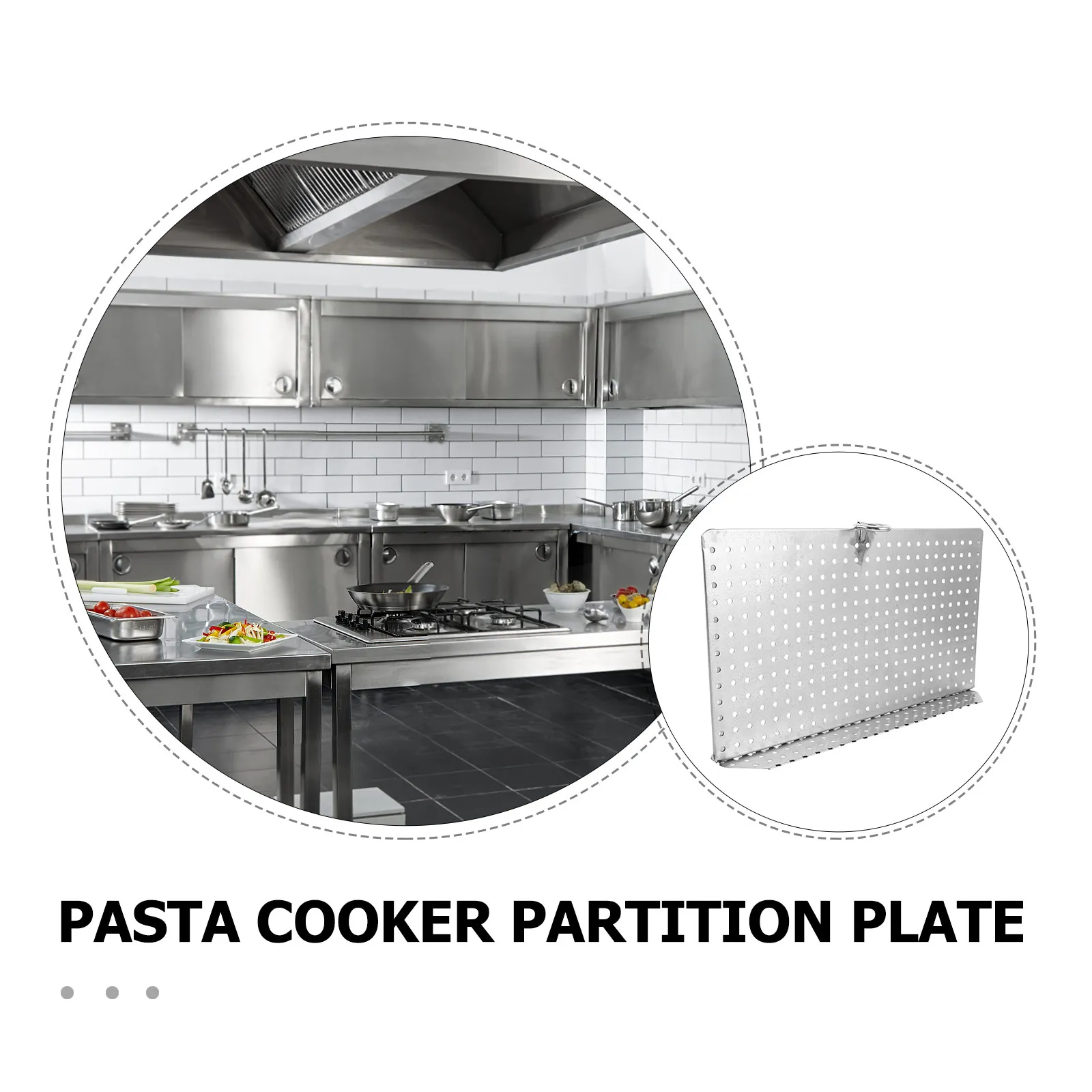 Stainless Steel Commercial Noodle Cooker Separator Removable Divider for Steamer Pot Multi-Section Cooking Insert for Stock Pot