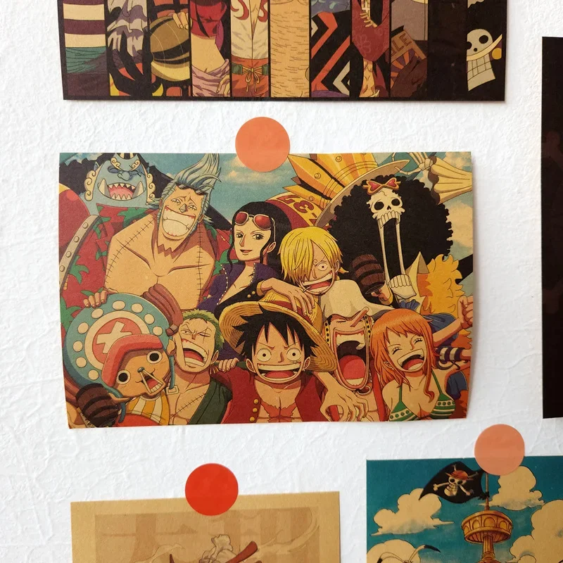 Anime One Piece Painting Manga Luffy Canvas Posters 21pcs set Straw Hat Pirates Crew Picture Room Wall Picture Toy Boy Gift