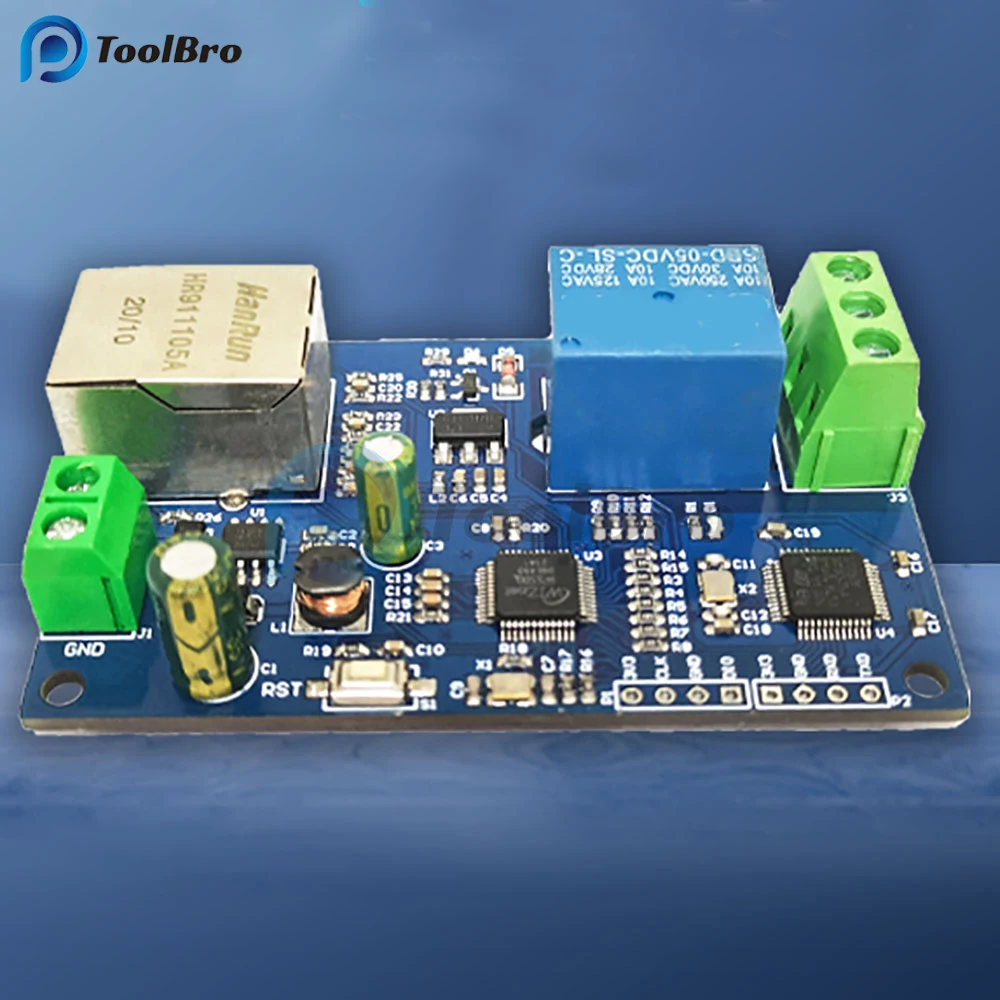 Modbus RTU Single Network Relay Module 32-bit MCU STM32F103C6T6 Onboard W5500 TCP/IP protocol Ethernet LAN Control 1 Way Output