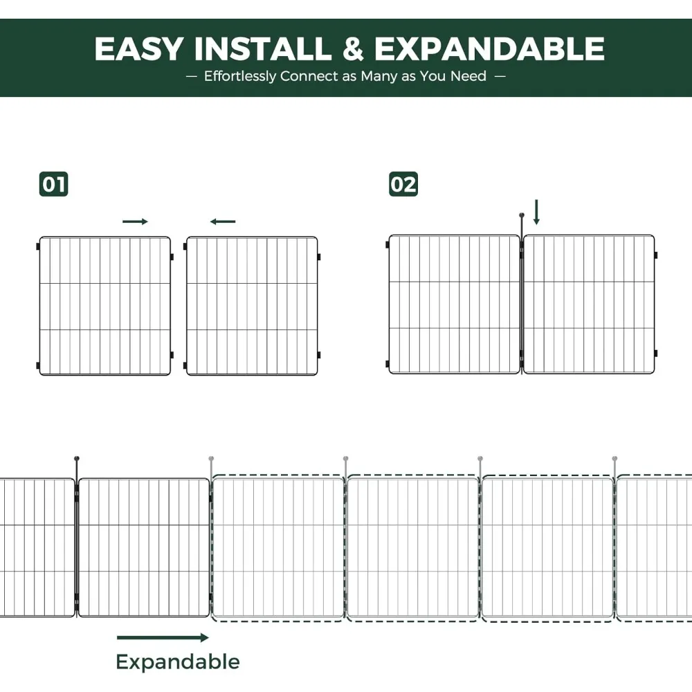 Cão 24 polegadas 16 painéis para filhotes e cães pequenos, portátil para uso interno e externo