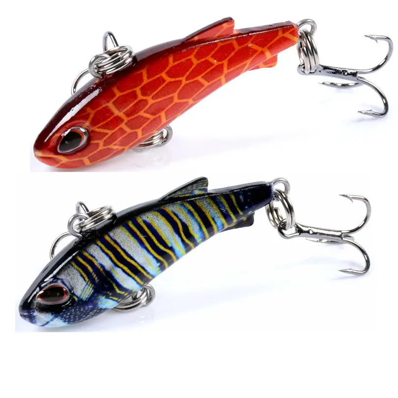 1pcs 42mm /4.2g VIB Fishing Lure All Layer 3D Eyes Wobbler Artificial Hard Plastic Baits Carp Pesca Crankbait Fishing Tackle