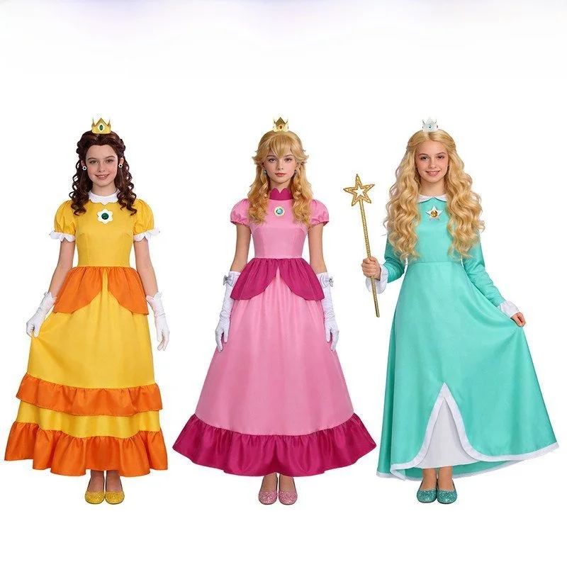 

loween Cosplay Princ Dr Princ Daisy Costume Dr Princ Bow Dr Women's Traditional Clothing Stage Cos...