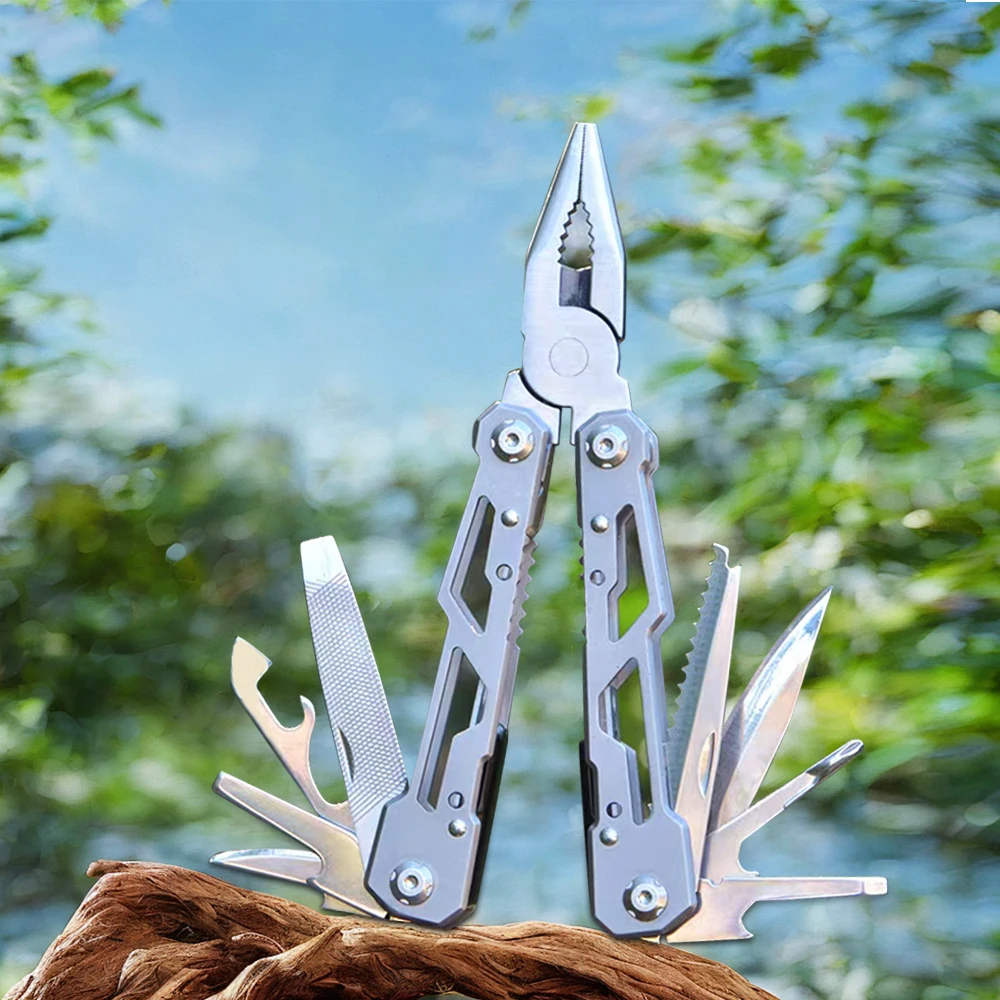 24-in-1 Portable Multi-tool 420 Stainless Steel Multi Pliers Knife Screwdriver For Outdoor Survival Camping Hunting And Hiking