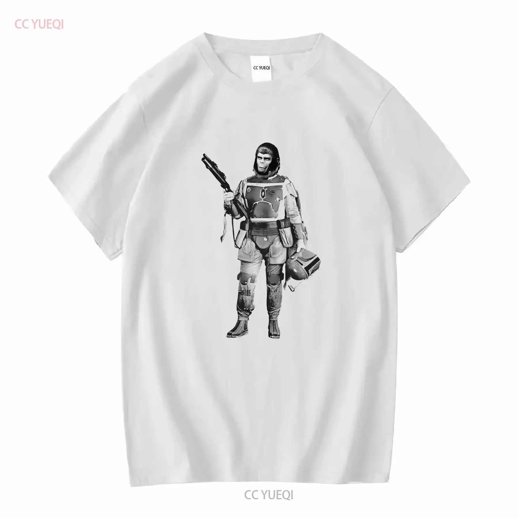 BOBA APE FETT T Shirt MASH UP Planet Mando Apes this is the way vintage Washed Soft homme Top For Everyday Wear Stylish Unisex - view 4