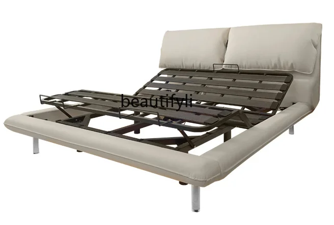 

Electric Bed 0 Pressure Suspension Intelligent Lifting Multifunctional Elephant Ear Suspension Leather Bed Modern