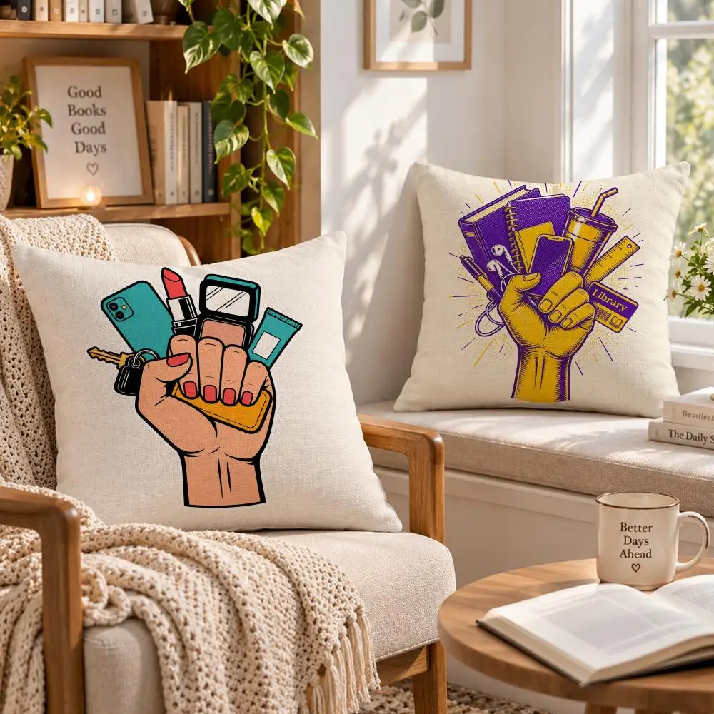 Trend Viral G-GirlGrip Cushion Cover Soft Short Cover Washable Sofa Bed Dorm Garden Home Office Chair Decor
