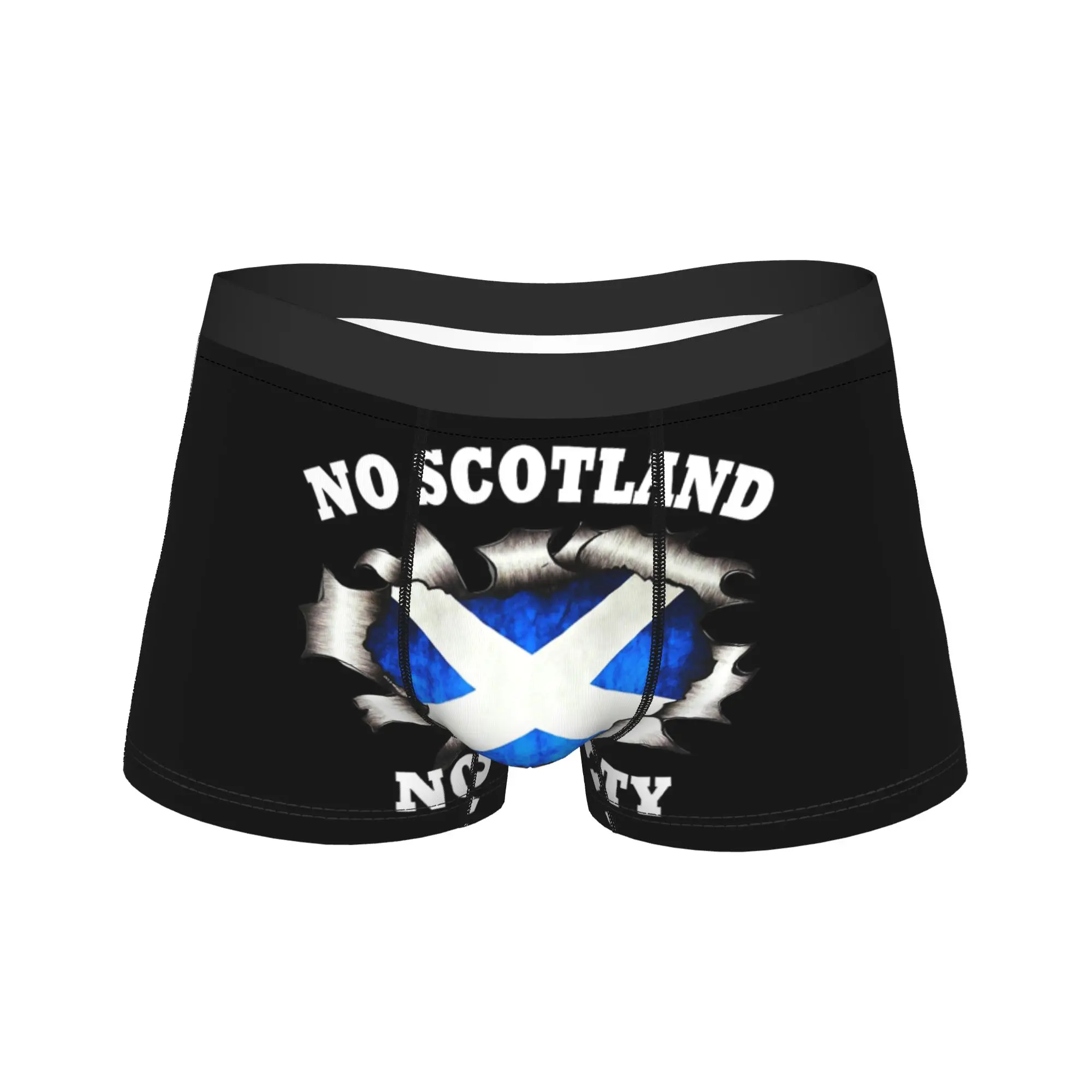 No Scotland No Party Flag Underwear  Men's Shorts Briefs Novelty Trunk Hot Sale Custom DIY Oversize Panties