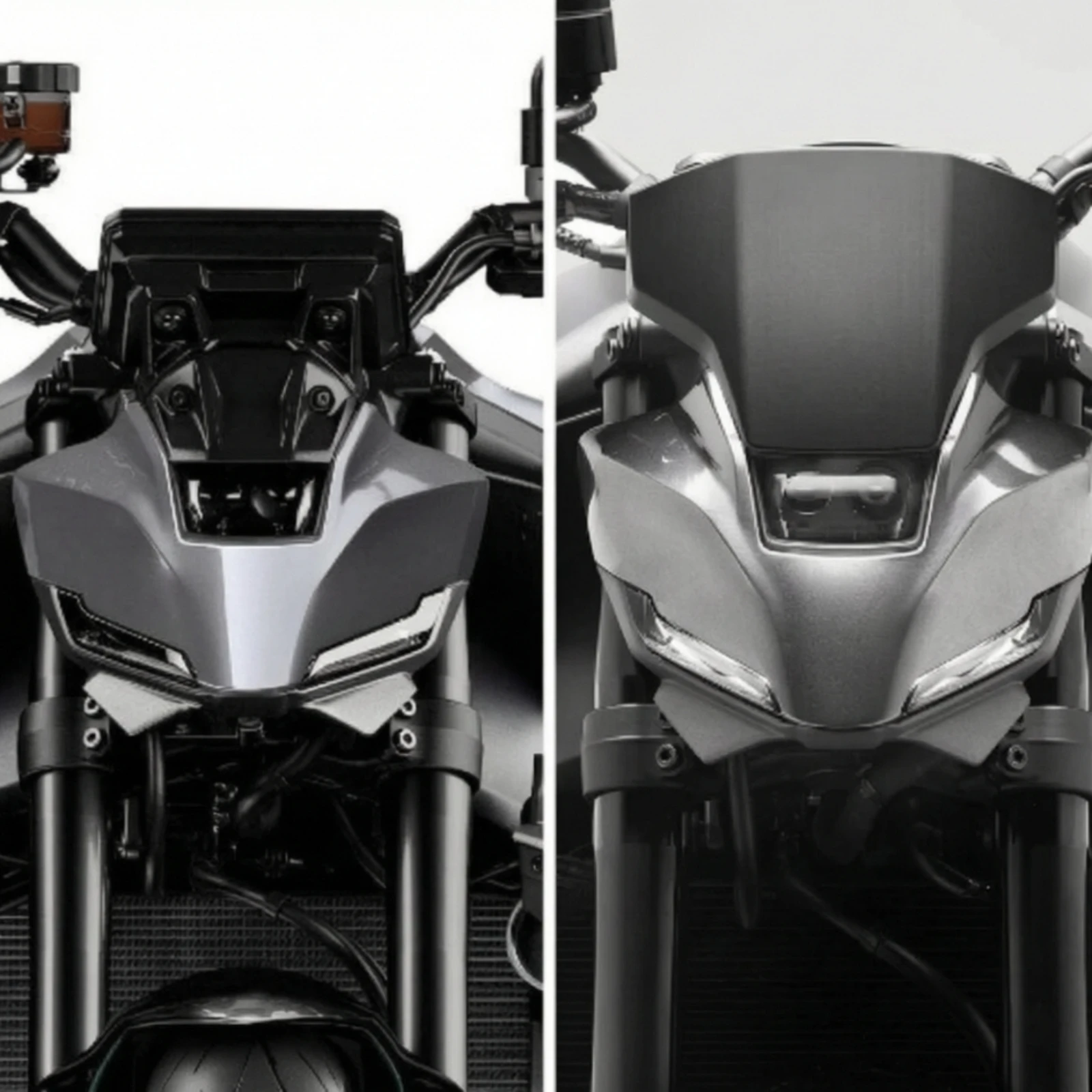 Encircling Front Windshield with Mounting Screw Kit Scratch-Resistant Aluminum Motorcycle Windshield for Street Bike Riders