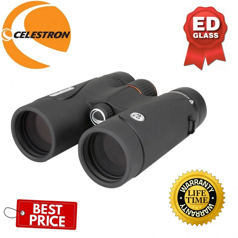 

Celestron TrailSeeker ED 8x42/10X42HD Compact Binocular Fully Broadband Multi-Coated Optics BaK4 Roof Prism For Adult