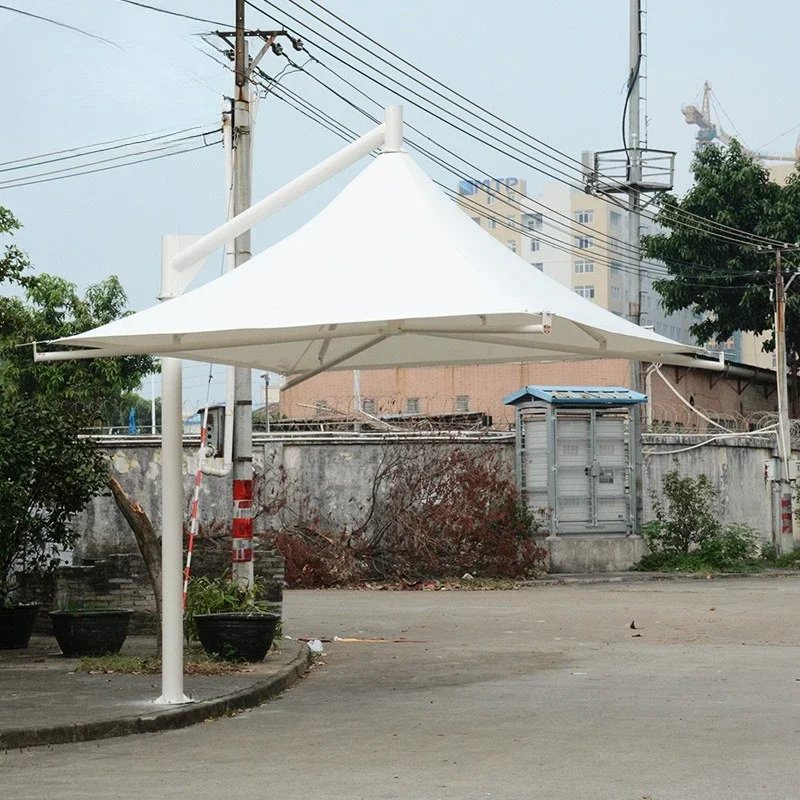 Large tensioned membrane side column membrane structure umbrella swimming pool tensioned membrane umbrella