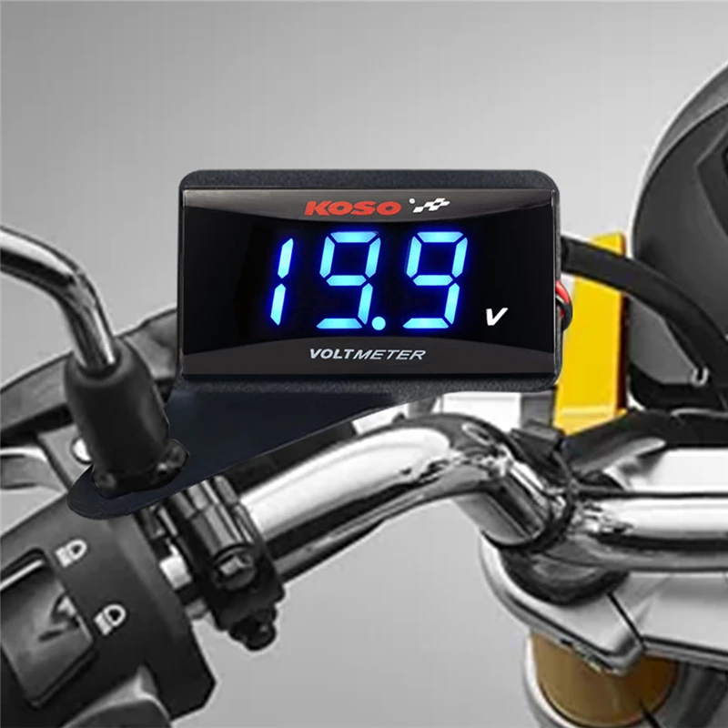 koso voltmeter for motorcycle LED Digital Display Voltmeter Car Volt Gauge Panel Meter