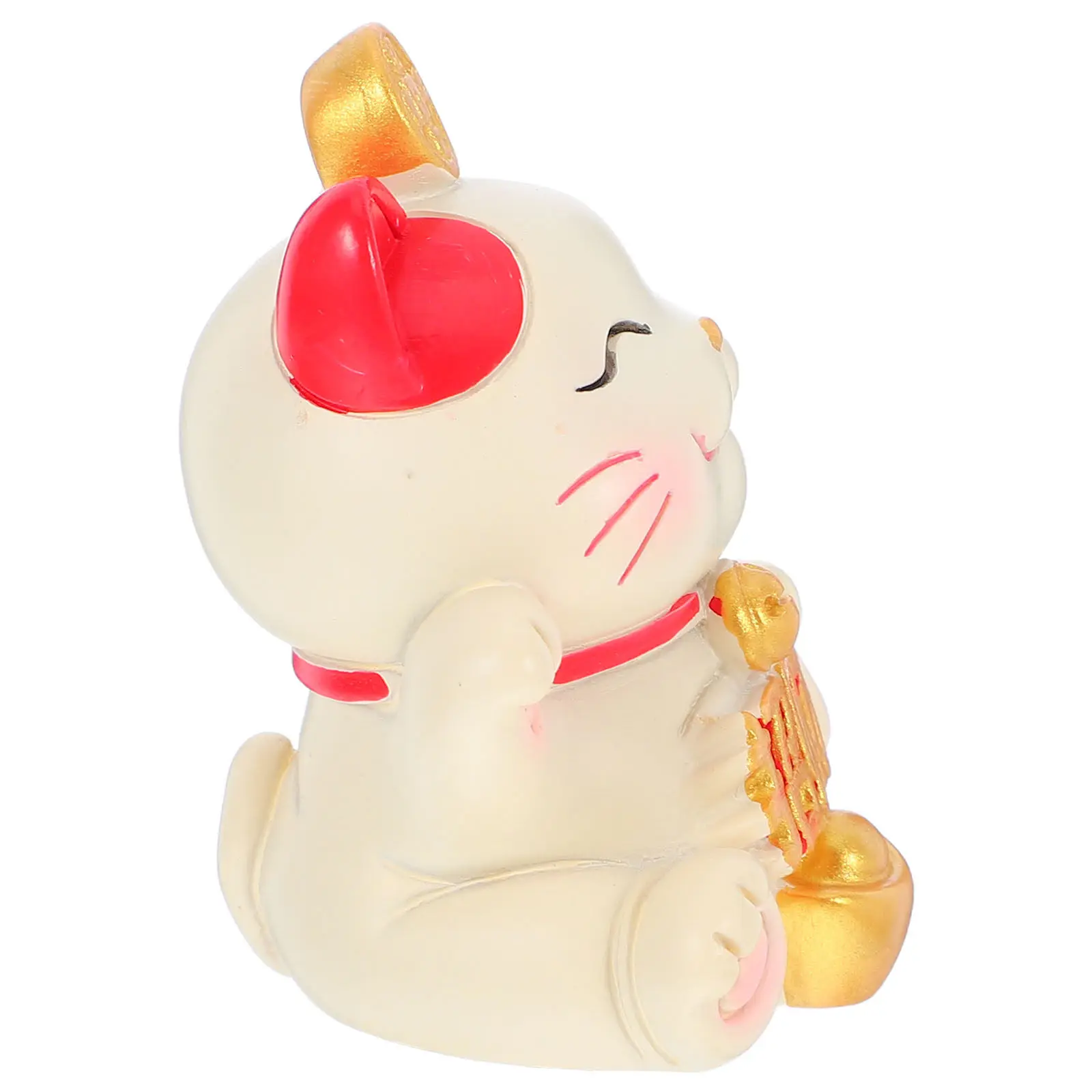 Mini Statue de Chat Japonais en Résine, Porte-Bonheur, Symbole de Prospérité pour Salon, Bureau, Tableau de Bord de Voiture, Décoration Intérieure