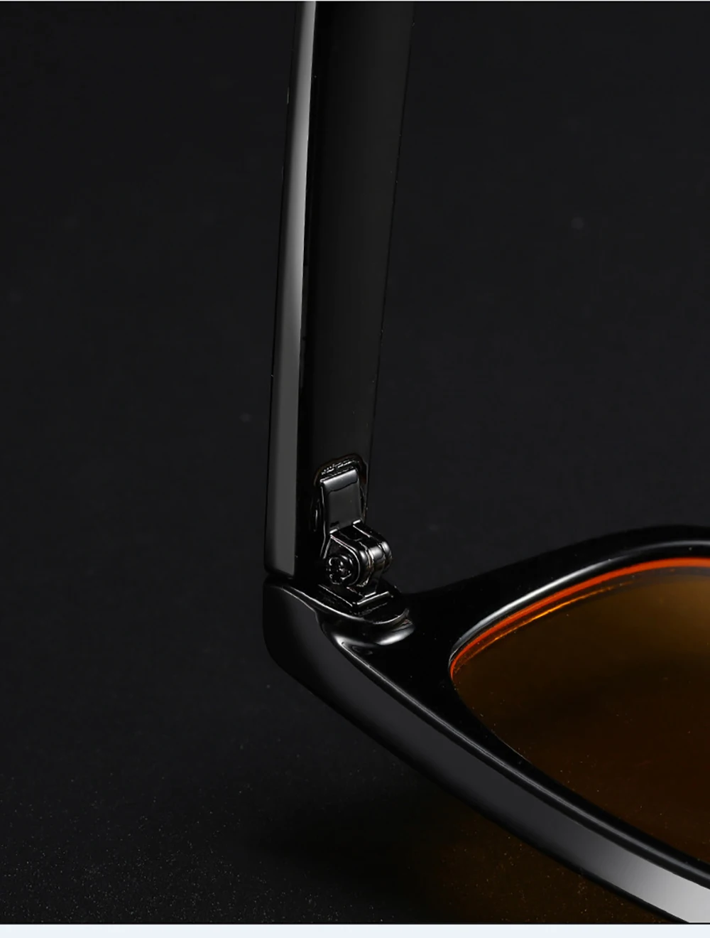 VIVIBEE Nachtsichtbrille mit Blaulichtfilter für Männer, Eckige Computerbrille, Gaming-Brille für Frauen, Orange Brillen – Detail 8