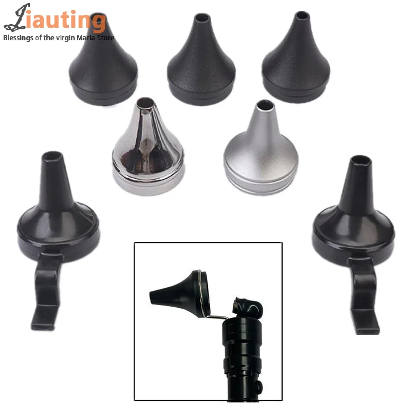 Medical Reusable Adult Child Non Disposable Speculum Earmuff Otoscope Accessory Ear Tip Funnel Nozzle Specula Cone Replacement