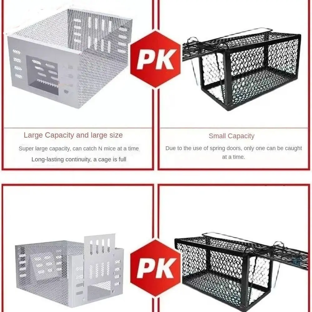 

Large Area Automatic Mouse Catcher Continuous Loop Metal Rat Trap Cage Reusable High Efficiency Mouse Trap