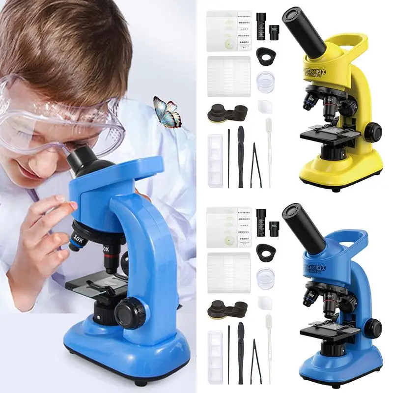 Imagem -02 - Microscópio Science Kit com Luz Led Fácil de Usar para Crianças Explorer Ampliação 40x16000x