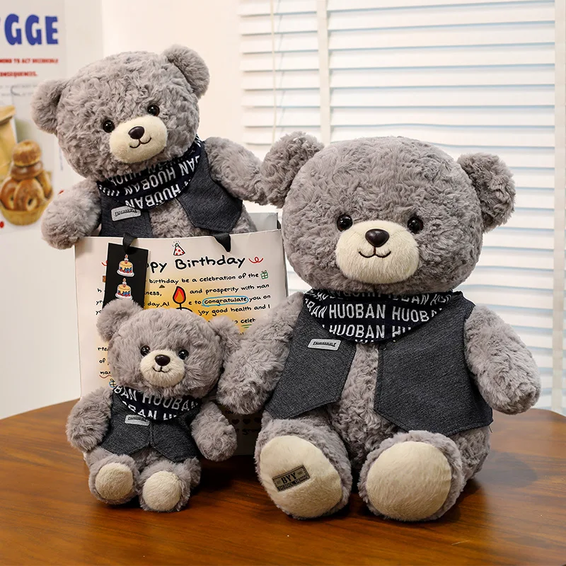 Kawaii knuffel schattige Jack Bear gevulde pop met kleding schattig beer speelgoed voor kinderen verjaardag kerstcadeau knuffeldier