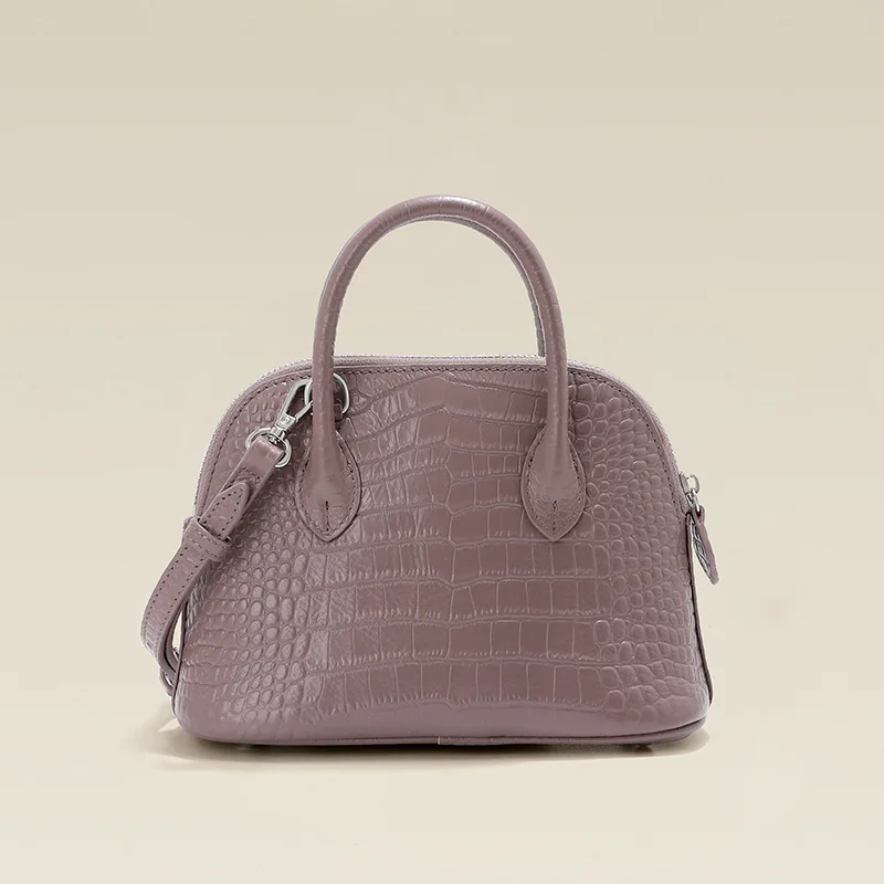 

Alligator Pattern Genuine Leather Handbag Woman Small Cow Leather Tote Bag Shell Ladies Cowhide Shoulder or Crossbody Bag