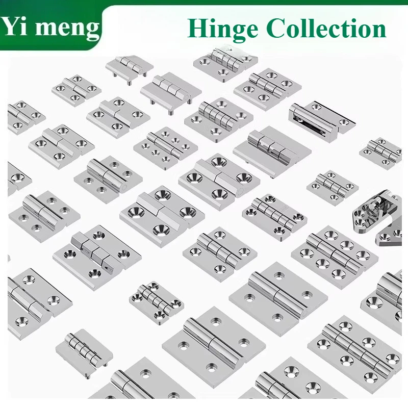 304 Stainless Steel Hinge with Heavy-Duty Folding Hardware Sliding Leaf 180-Degree Full-Opening Hinge Set