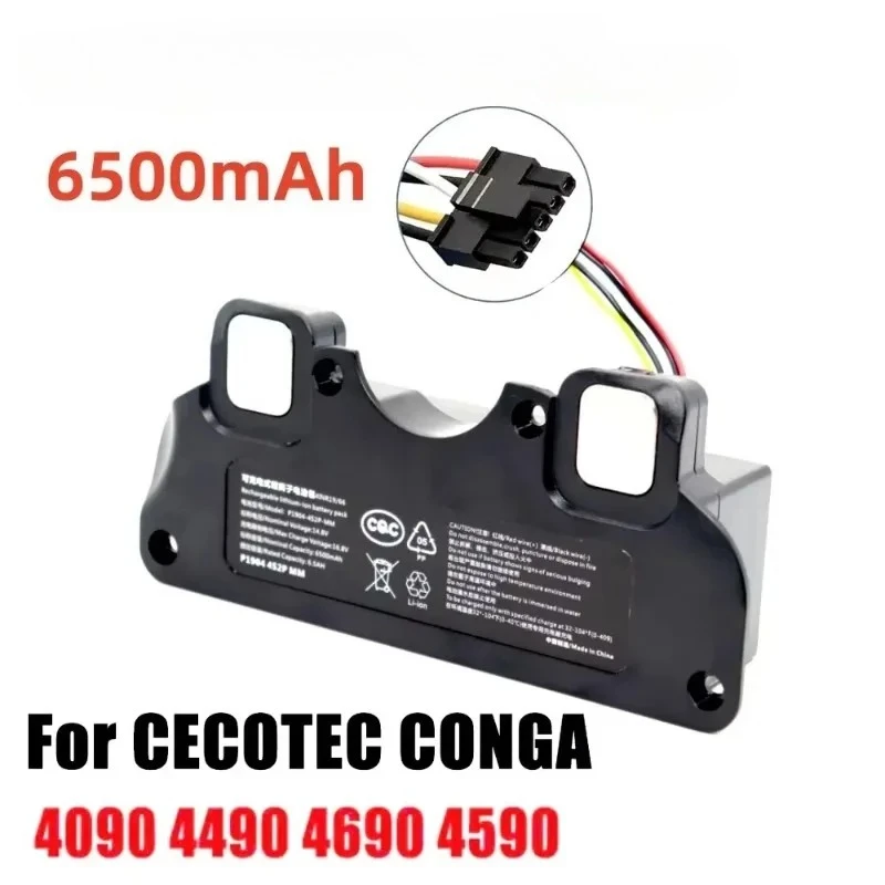 بطارية بديلة عالية السعة بقدرة 6500 مللي أمبير في الساعة لـ CECOTEC CONGA 5090/5490/6090/7090 هي المكانس الكهربائية الروبوتية التي يجب اقتناؤها #2