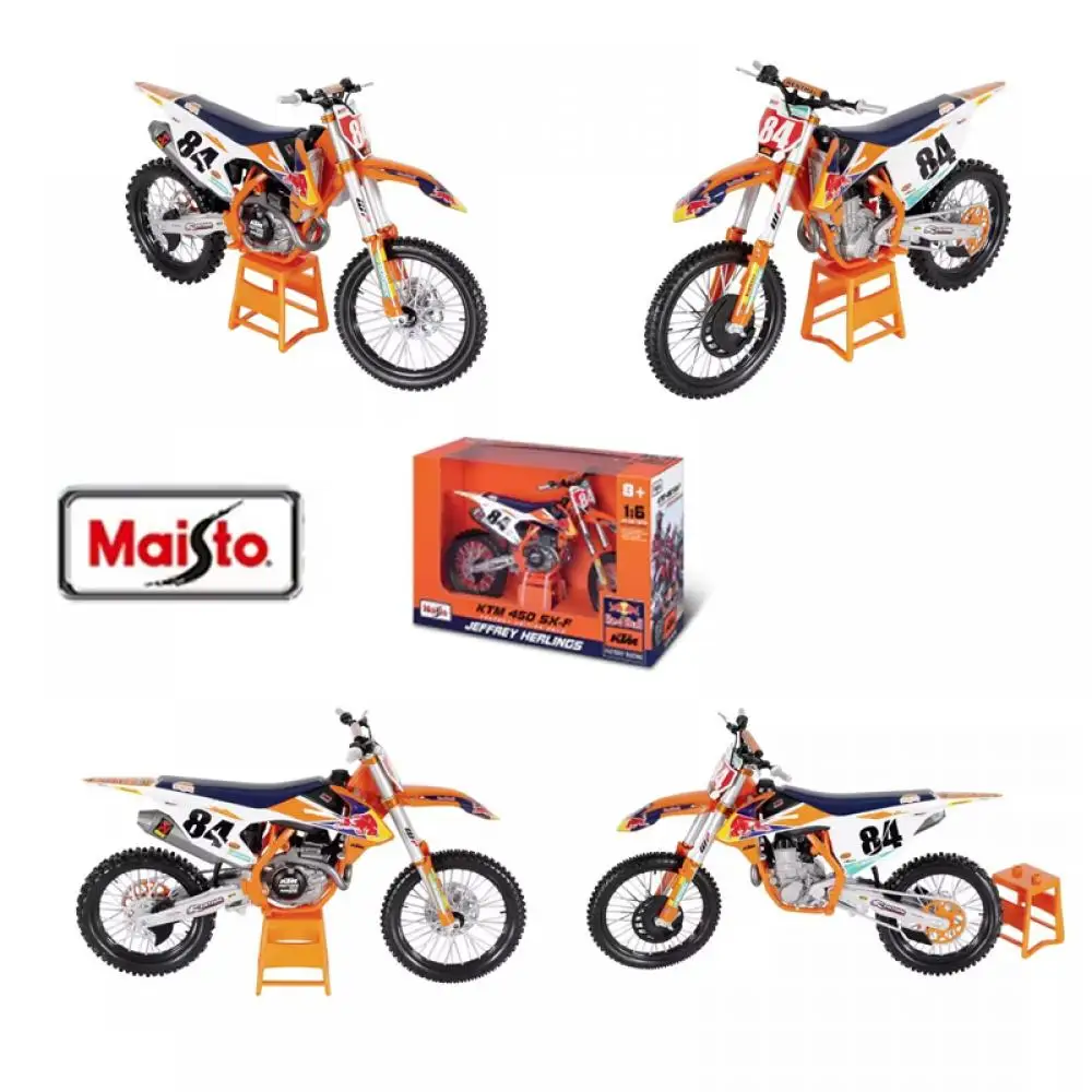 جديد مايستو 1:6 ريد بول KTM Supercross 450 SX-F # 84 مايك براون 2018 لعبة هدية دراجة نارية مصنوعة من خليط معدني