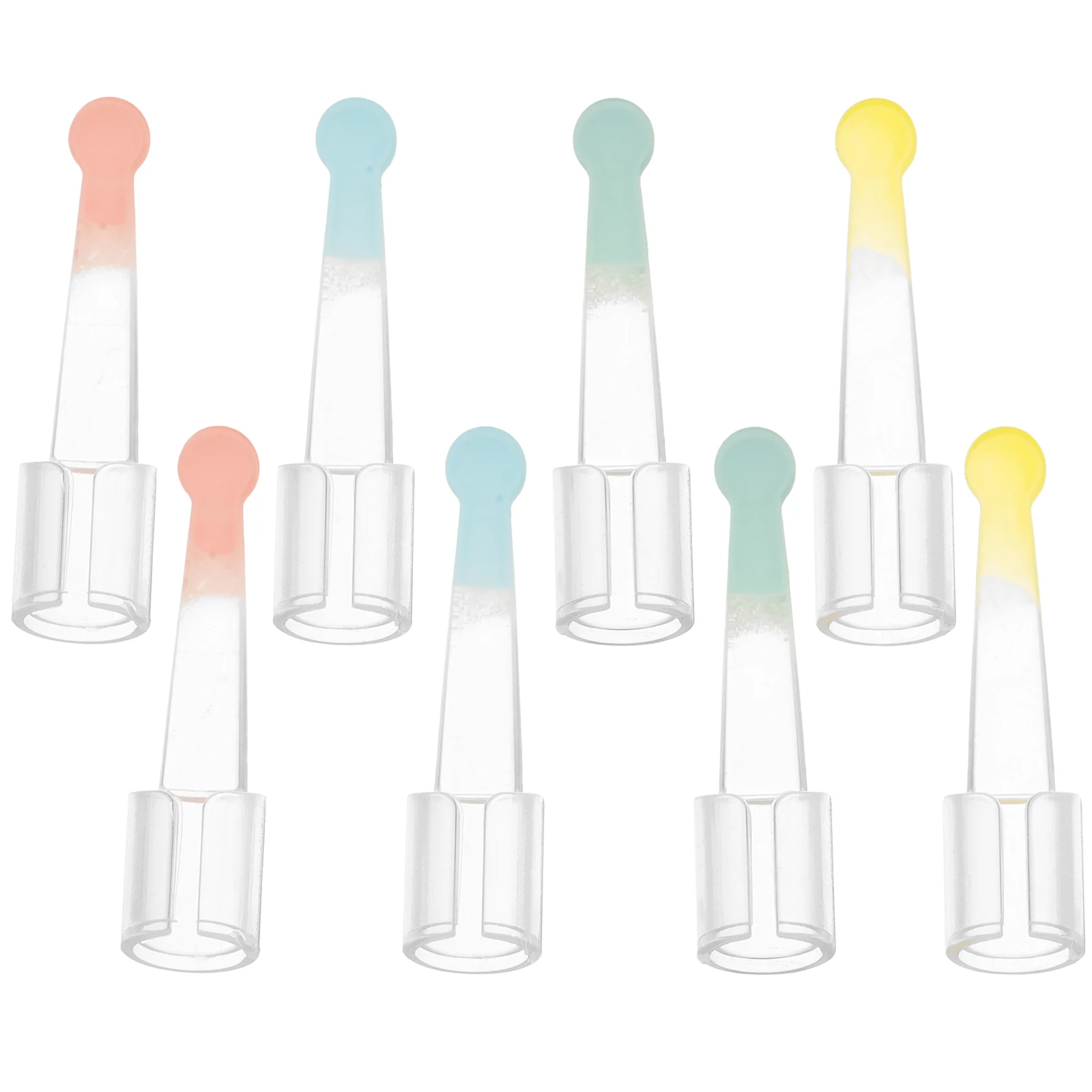 8 قطعة ملعقة شمع الأذن البصرية القابلة للاستبدال مادة البولي بروبيلين أداة تنظيف الأذن كاميرا الأذن ملعقة مدمجة مزيل شمع الأذن ملحق #1