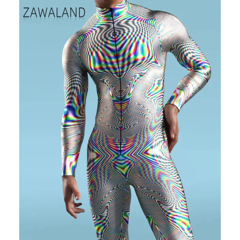 Costume de cosplay imprimé en 3D pour hommes et enfants, fermeture à glissière avant, costume de batterie Zentai, combinaisons de fête d'Halloween, tenue de vacances de carnaval