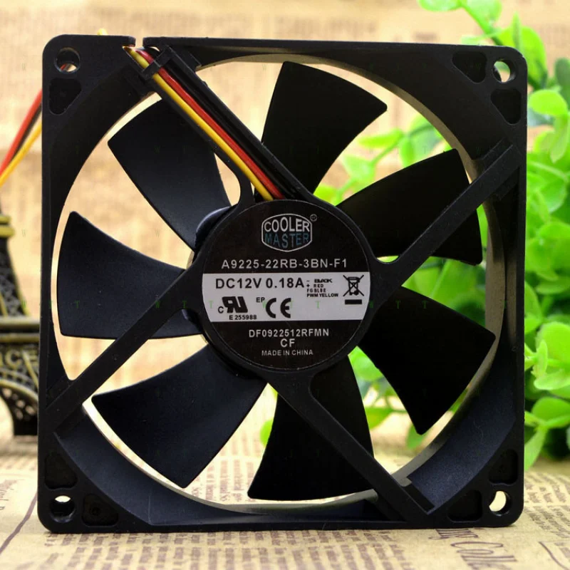 H for COOLER MASTER A9225-22RB-3BN-F1 12V 0.18A DF0922512RFMN Fan