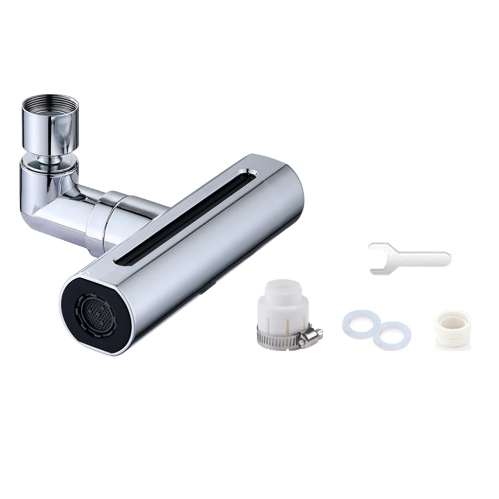 

4-режимная вращающаяся насадка для крана для кухни и ванной комнаты с адаптером, герметичная конструкция и простой процесс установки