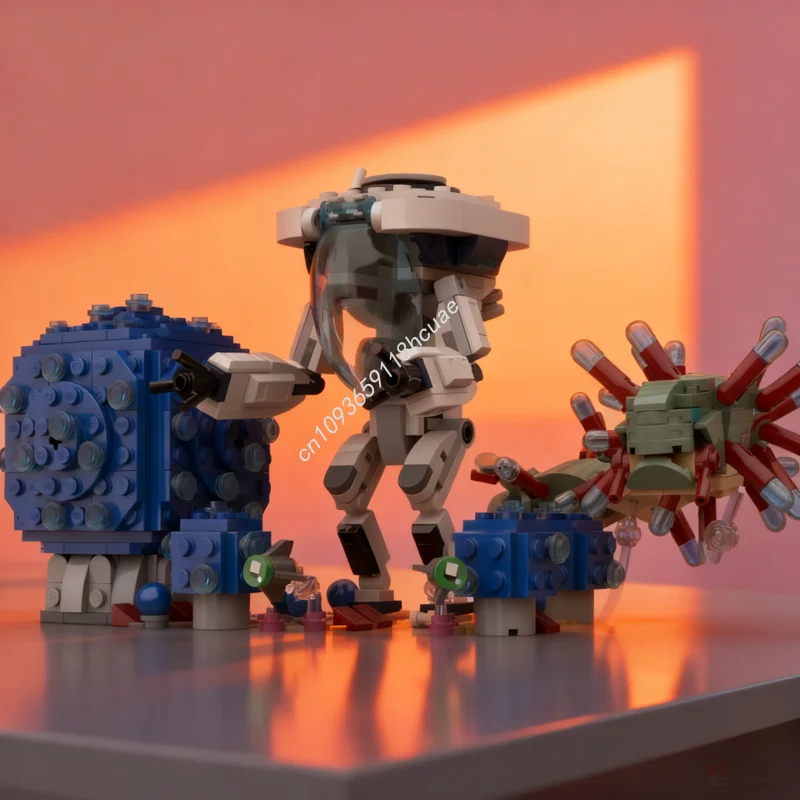 

438pcs MOC Icons Koosh Bulb Zone Prawn Suit Display Model Building Blocks Architecture Christmas Gifts Education Brick Toys Kids