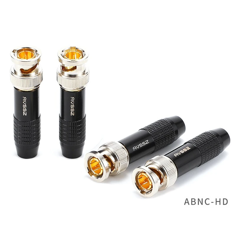 1Pcs 75 ohm Q9 male and female plug HD-SDI digital high definition easy to weld BNC connector 2k audio video camera HIFI