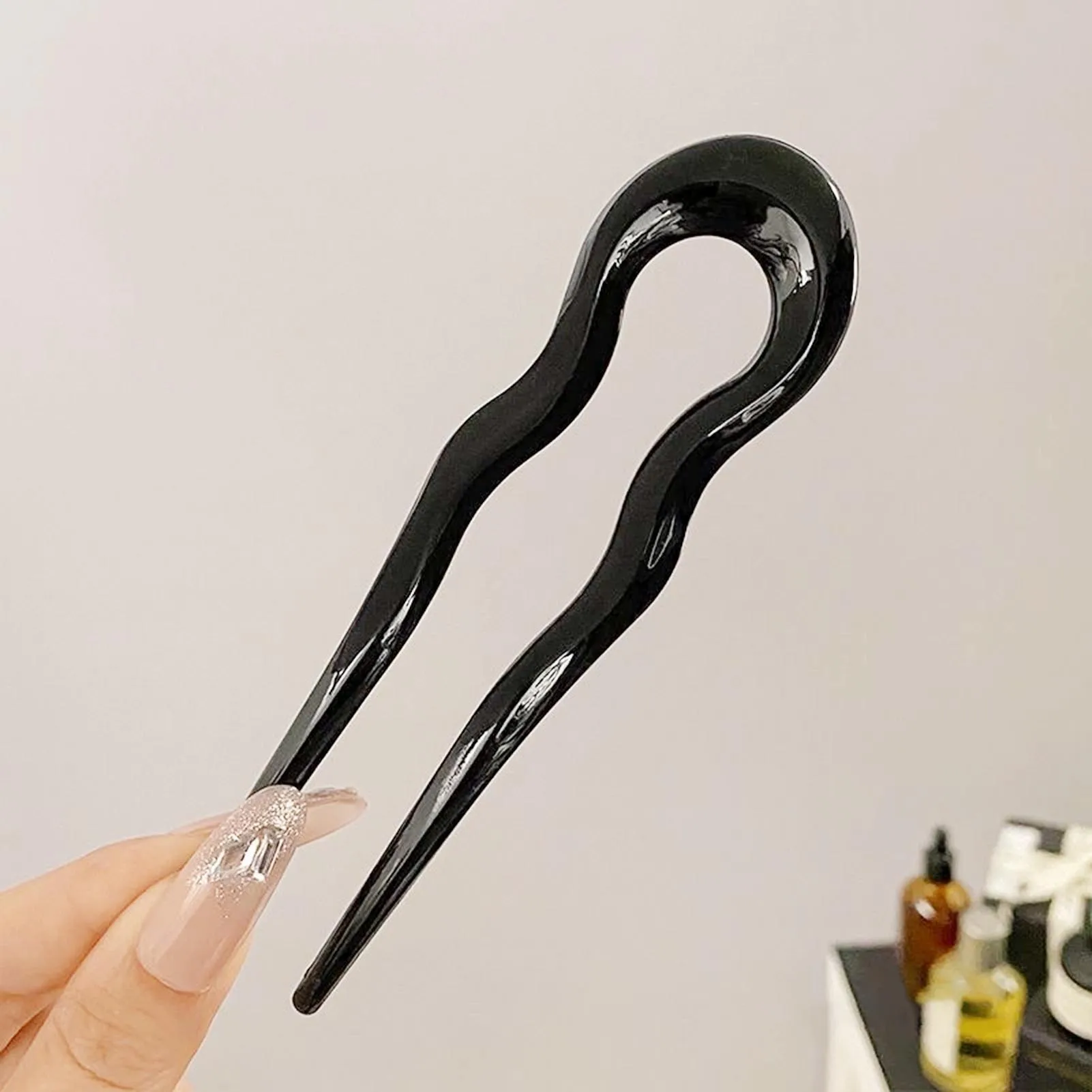 Vintage U-shaped Hair Stick Plastic U Shape Hairpin Chopstick For Festival Wedding Party Hair Clasp Classic Choengsam Headwear image 6