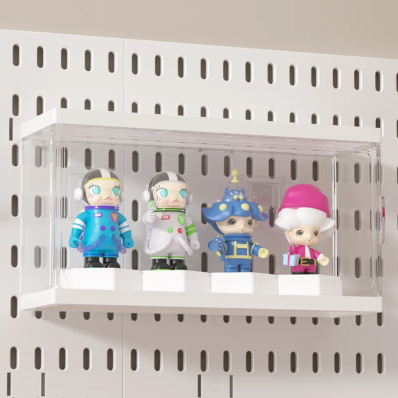 Plastic Desktop Pegboard Organizer | Free Combination Wall-Mounted Rack with Hooks, Bins, Shelves & Baskets for Home Office