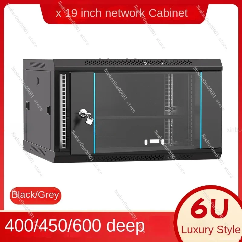 General Luxury Wall-Mounted Small Network Cabinet 6U Monitoring Server Weak Telecom Switch Cabinet Standard Size