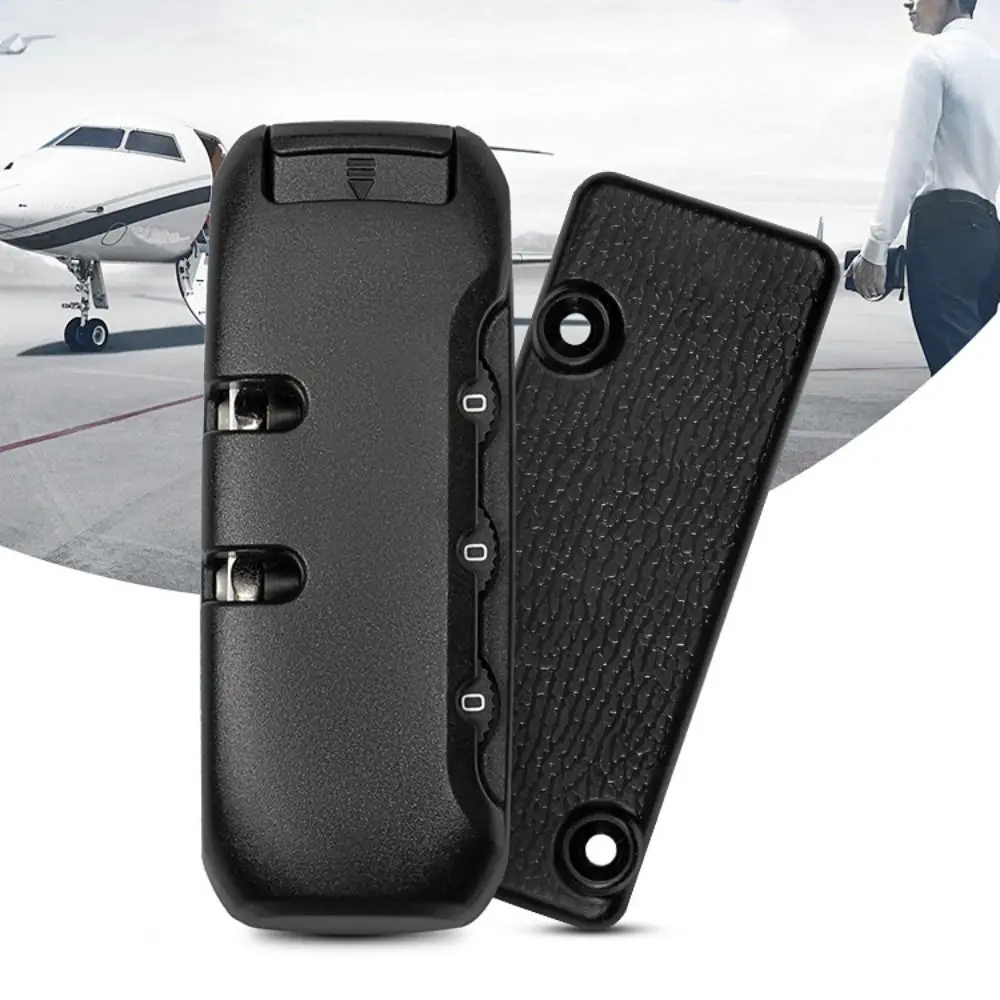 Secure Metal 3 Digit Combination Padlock Code Password Digital Lock Anti-theft Black Suitcase Padlock Travel