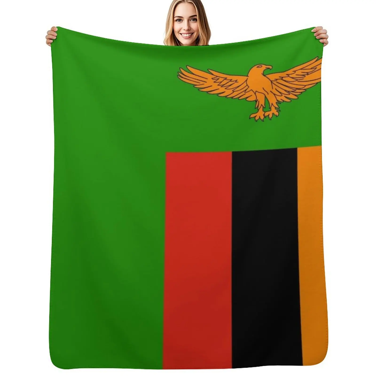 

Flag of Zambia Throw Blanket Winter beds Luxury St Thermals For Travel Flannel Blankets