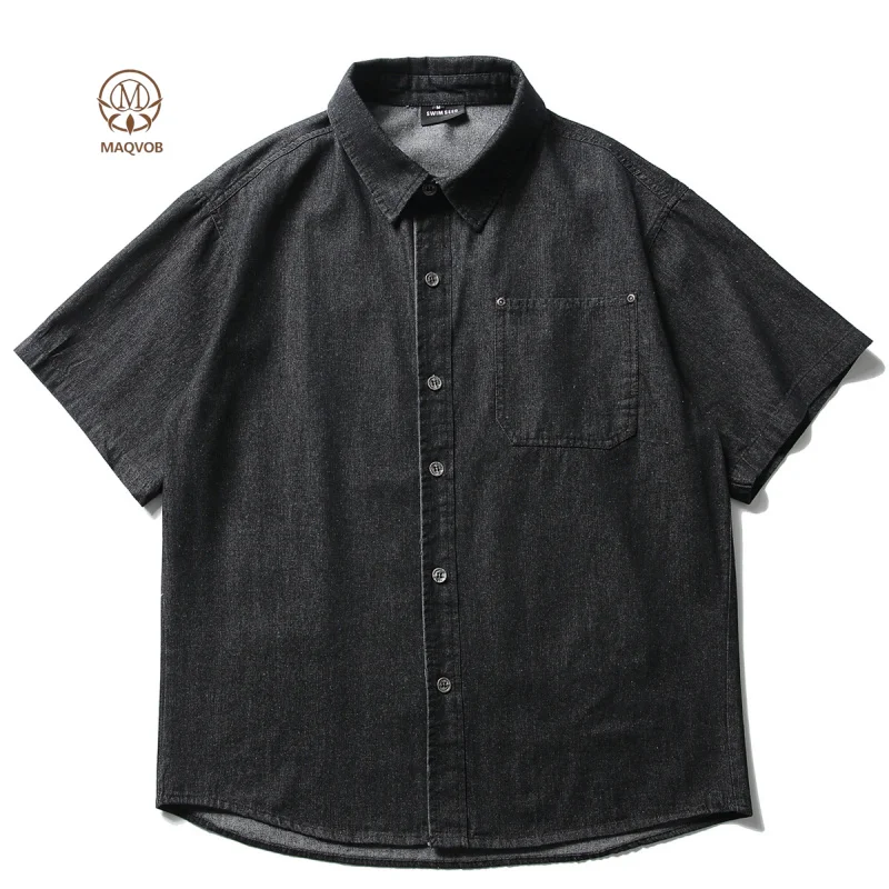 

Maqvob vintage EU US size top quality casual wear luxury brand street wear cotton jean shirt
