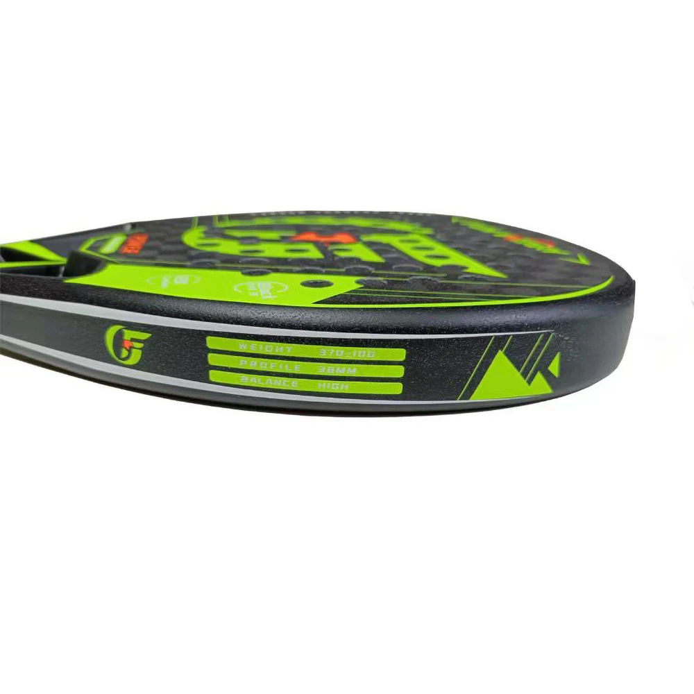 Carbon Fiber Padel Tennis Racket, Rough Surface, Diamond Shape, High Balance, EVA, Soft Memory, Sports Paddle Racquet