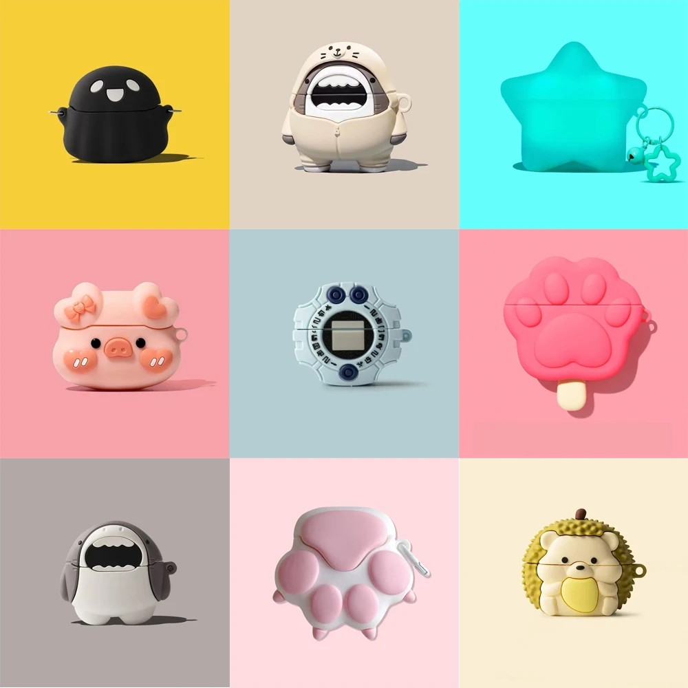 Funda de silicona protectora para auriculares Redmi Buds 8 6 Lite, diseño de dibujos animados en 3D, para Redmi Buds 8 6 Pro, auriculares inalámbricos Bluetooth