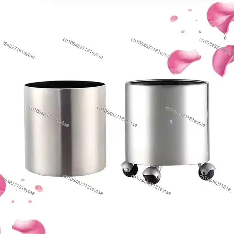 Stainless steel large size outdoor flower pot outdoor shopping center flower pot pot