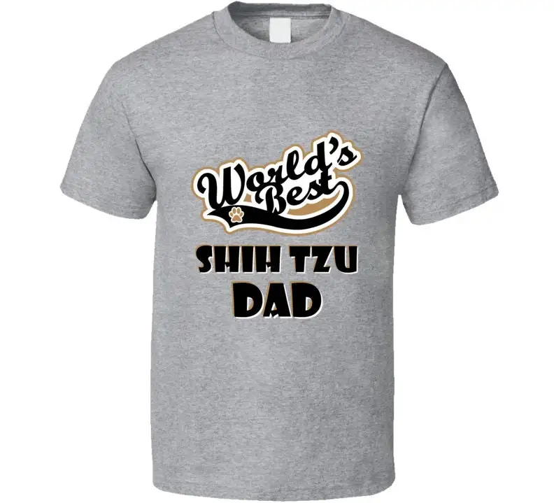 Worlds Best Shih Tzu Dad Father's Day Dog Owner Lover Pet Dogs T Shirt