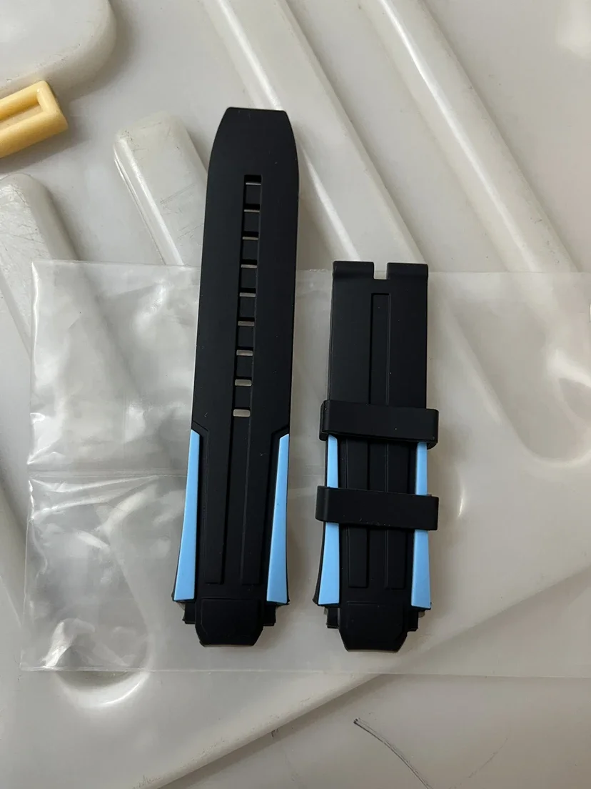 حزام ساعة سيليكون عالي الجودة مناسب لسلسلة سباق تيسو 1853 ر 111417 سوار مطاطي رياضي مقاوم للماء 18 ملم